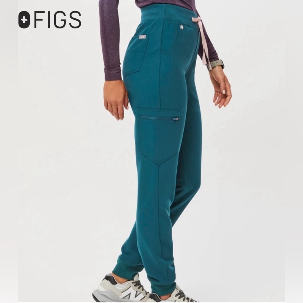 FIGS Zamora Jogger Scrub Pants for Women Pacific Blue Size XS